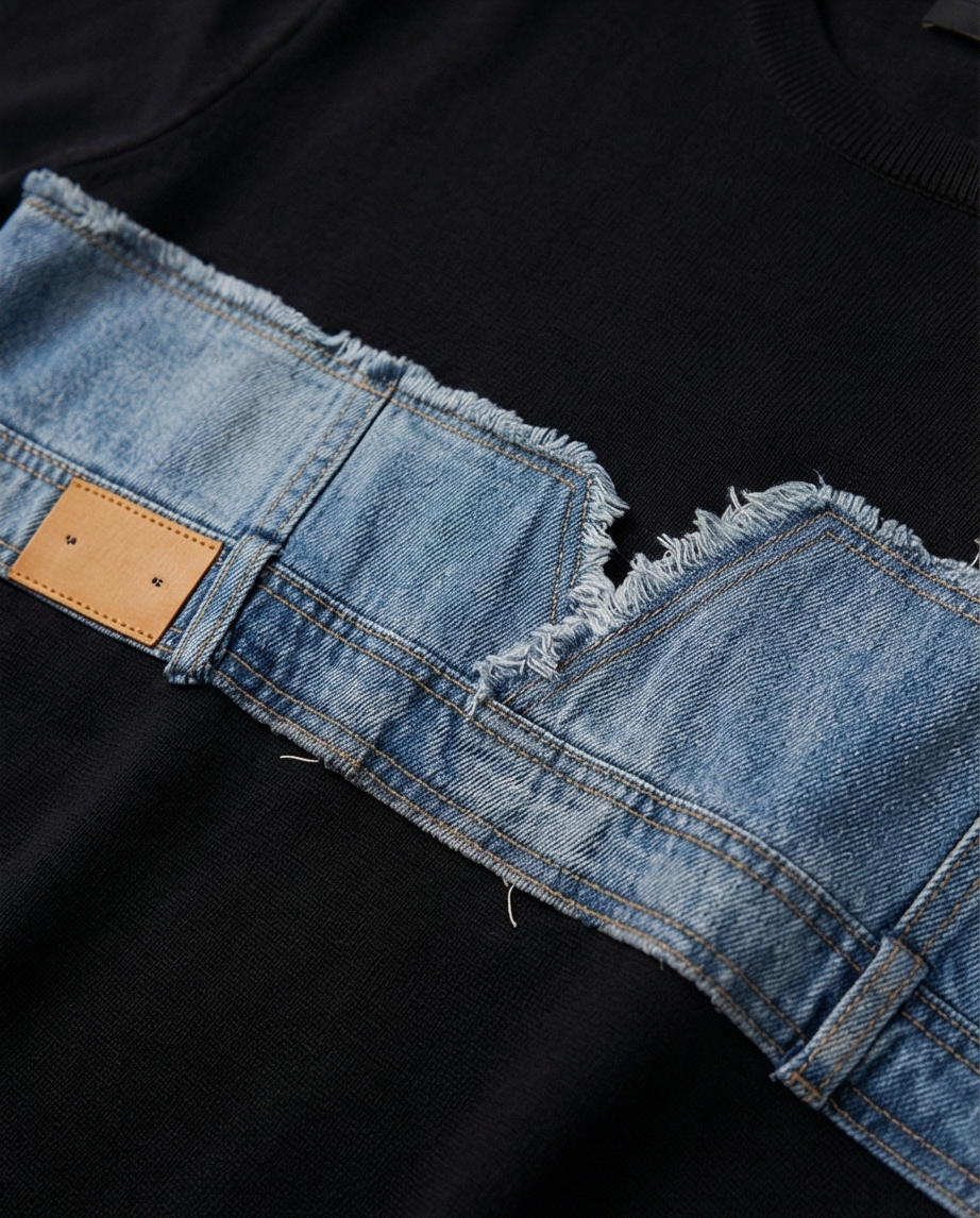 Denim Bustier T-Shirt