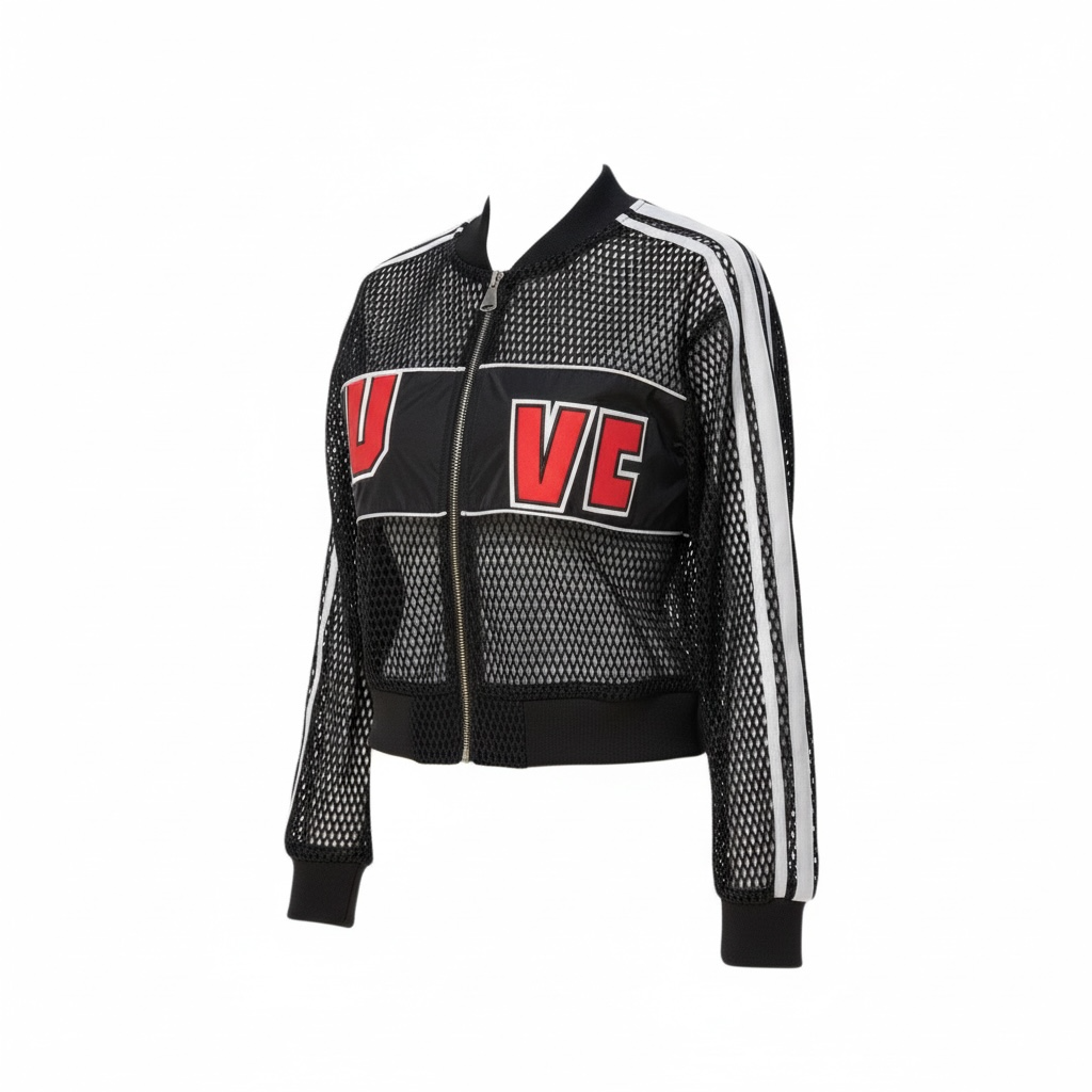 LOVE Mesh Zip-Up Jacket - Black