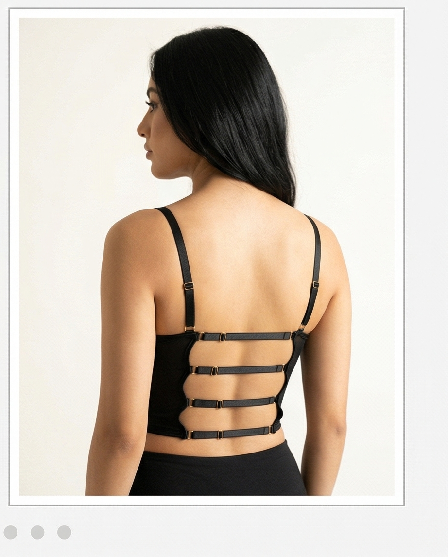 Strappy Open Back Sculpt Top