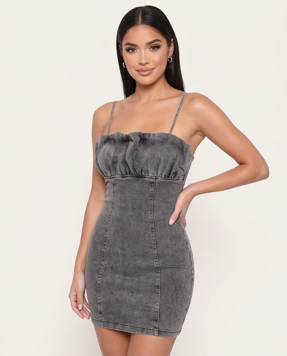 Midnight Muse Denim Mini Dress