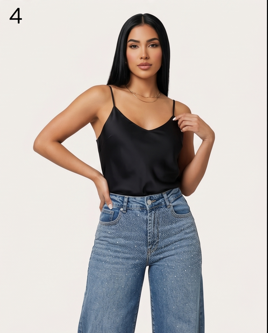 Aurora Crystal Wide-Leg Jeans