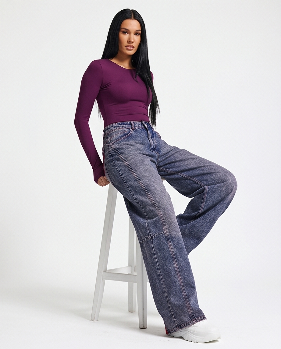 Iconic Wide Leg Statement Jeans